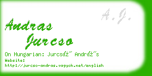 andras jurcso business card